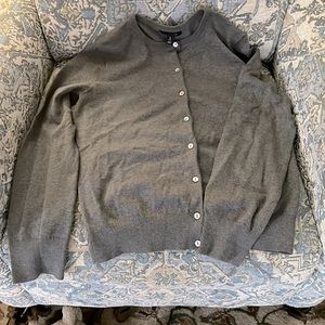 Lands End Classic 100% Cotton Cardigan Size S